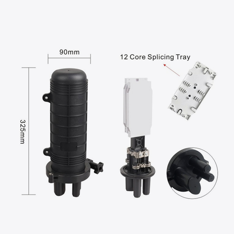 T6-103H 24 Core Fiber Optic Splice Closure